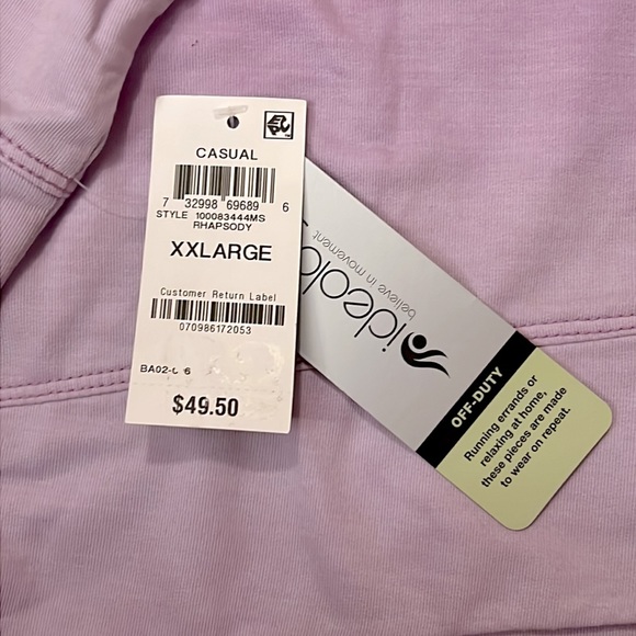 Lightweight Long Sleeve Crew Neck Shirt Women’s Size XXL Purple TieDye NEW - Picture 2 of 9